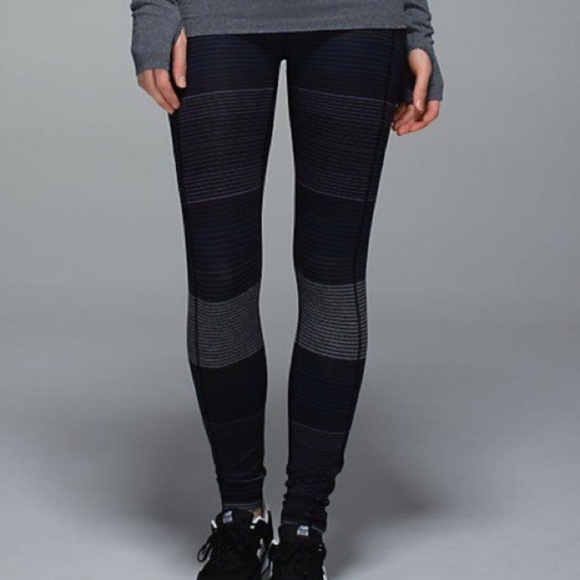 Lululemon Speed Tight II Om Stripe Black Multi / Black size 2 - Picture 11 of 15